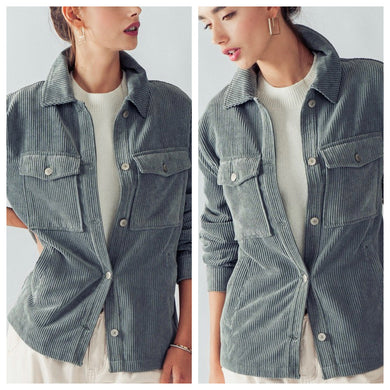 Aurora Shacket Mint Stone