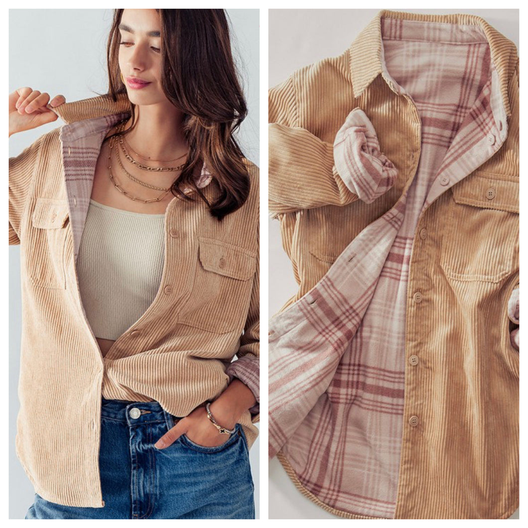 Reversible Shacket Camel