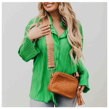 Woven Willow Cross-Body Tan