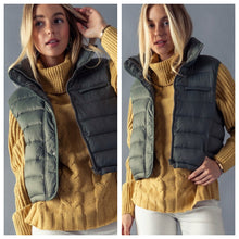 Aspen Quilted Vest Olive and Black
