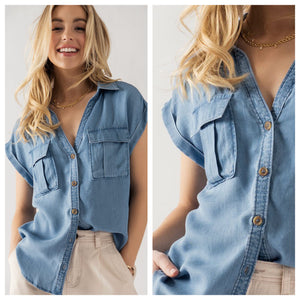 Tencel Love Top Blue