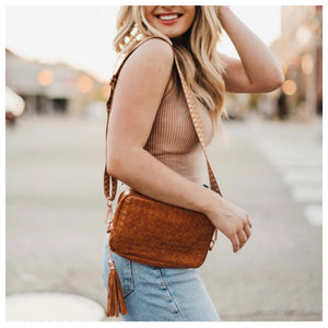 Woven Willow Cross-Body Tan