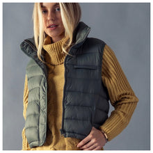 Aspen Quilted Vest Olive and Black