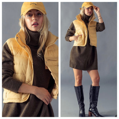 Aspen Quilted Vest Autumn Yellow
