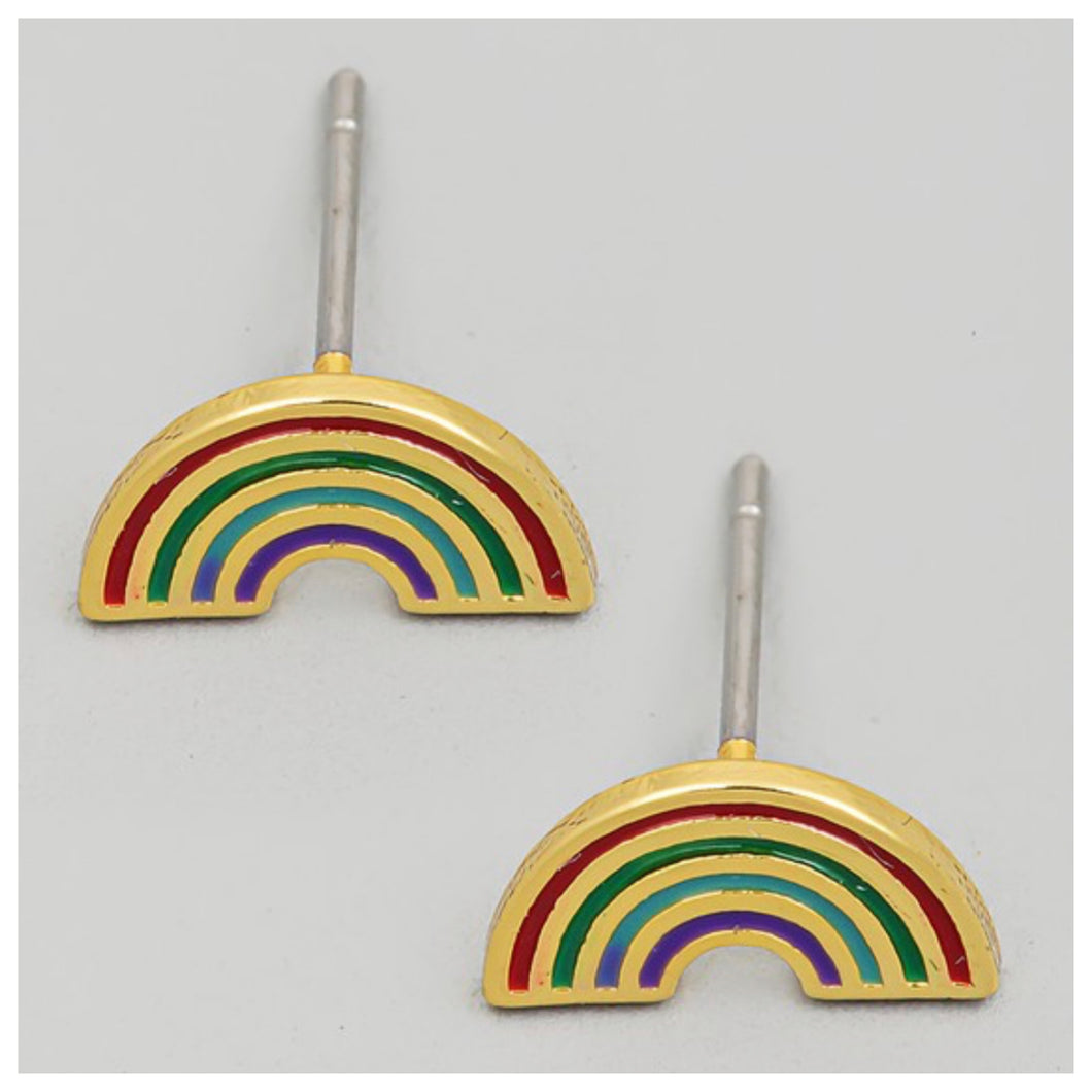 Mini Rainbow Stud Earrings