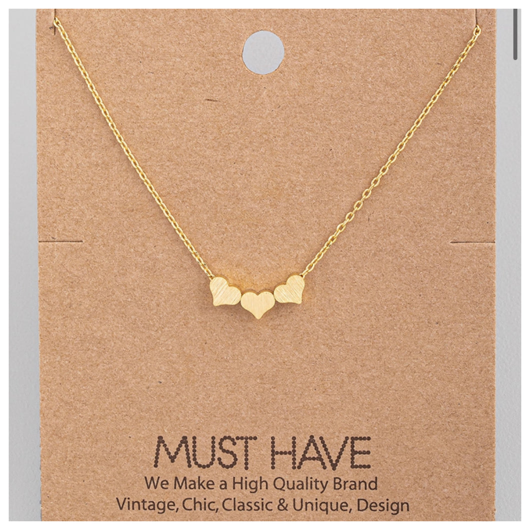 Triple Heart Necklace