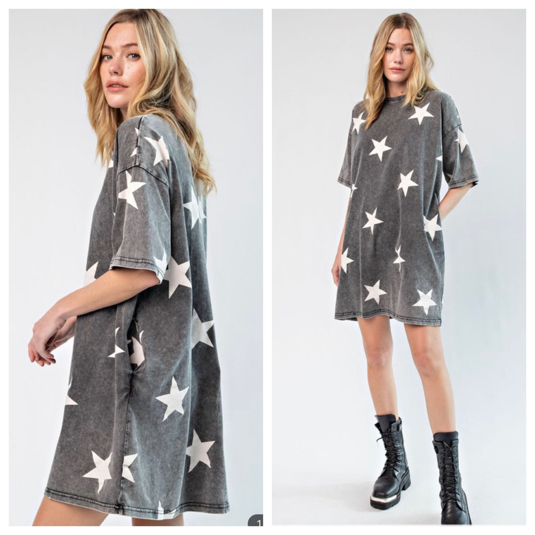 Midnight Star Shirt Dress
