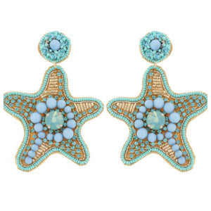Starfish Beaded Earrings