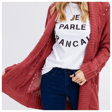 Burgundy Layne Cardigan