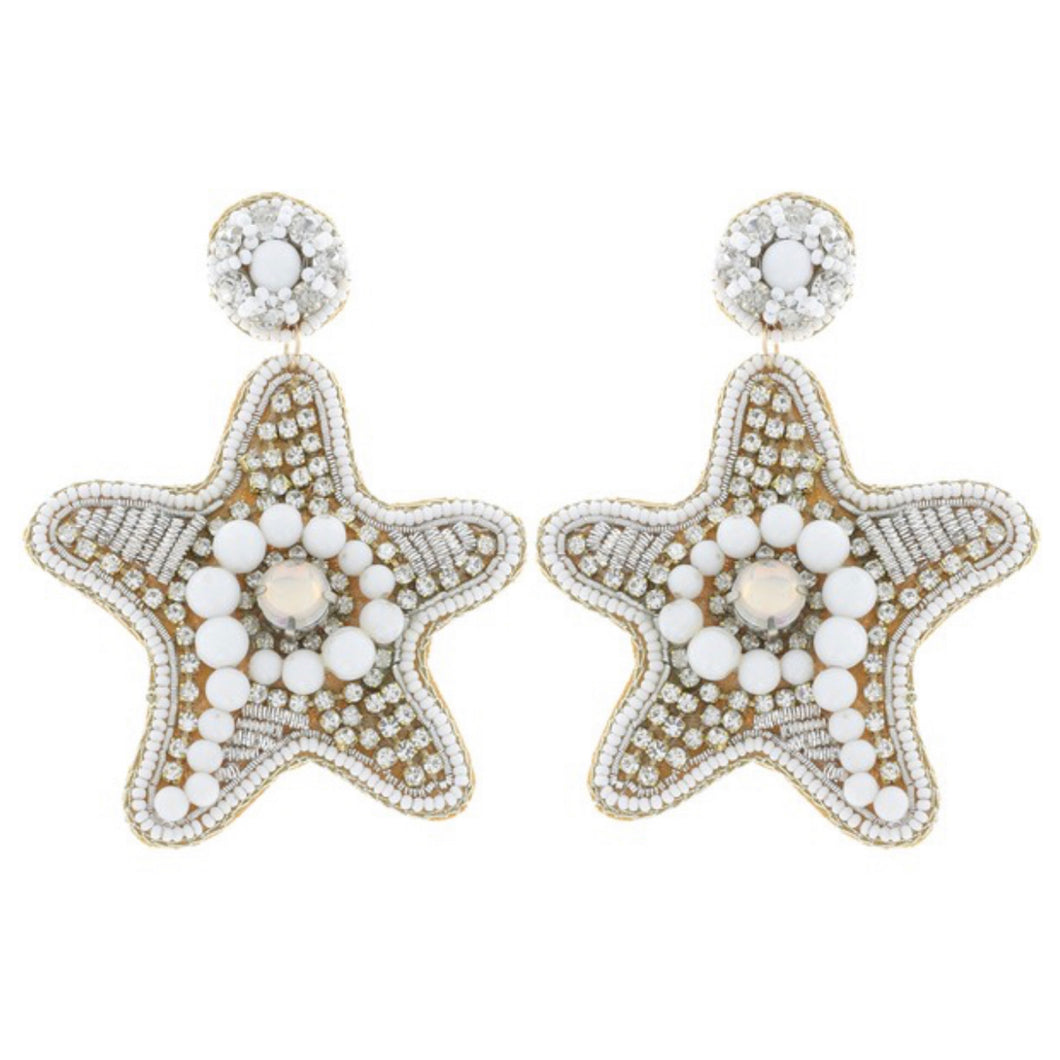 Starfish Beaded Earrings