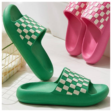 Retro Cushion Slides Green