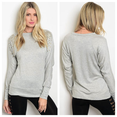 Courtney Long Sleeve Grommet Tee