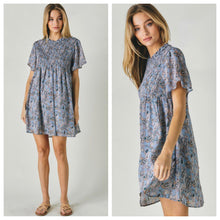 Something Blue Smocked Dress